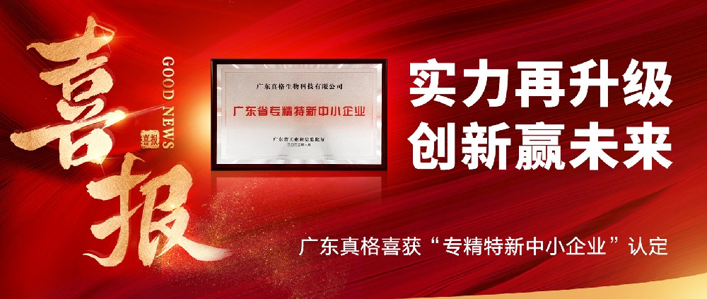 實力再升級，創(chuàng)新贏未來！ ——廣東真格喜獲“專精特新中小企業(yè)”認(rèn)定